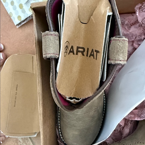 Ariat Women's Heeled Boots - Brown and Pink Embroidery - Picture 3 of 13